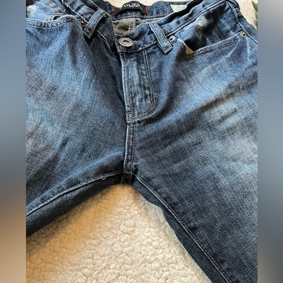 GUESS Vintage Slim Straight Del Mar Fit Jeans 29x30 Y2K Distressed - Picture 11 of 13